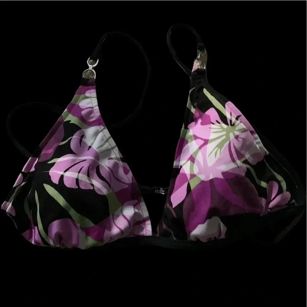 Medina Women’s Purple & Black Bikini Top Size XL